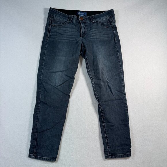 Democracy Jeans Womens 14P Blue Skinny Mid Rise Dark Wash Ab Solution - Picture 1 of 12